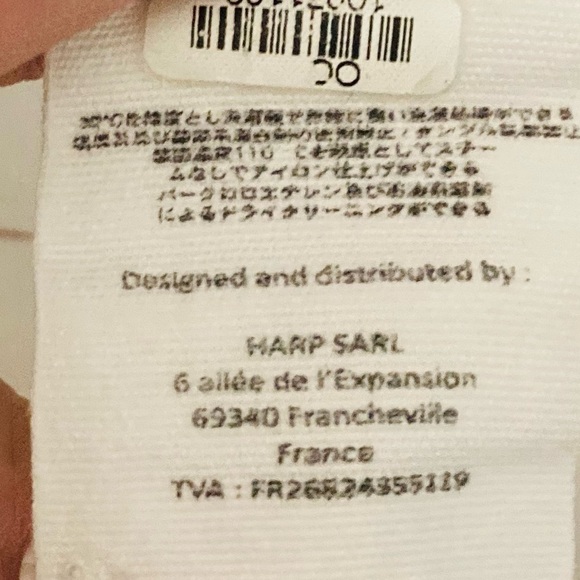 Sacrecoeur striped button front shirt with raglan sleeves and boxy fit. Small - Picture 8 of 8